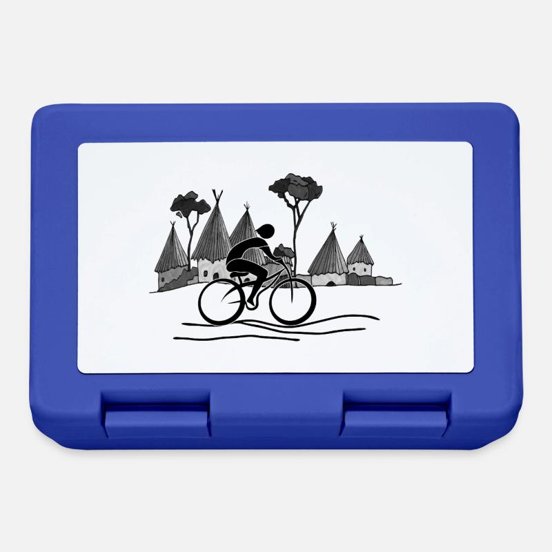 Radfahrer - Brotdose - Royalblau