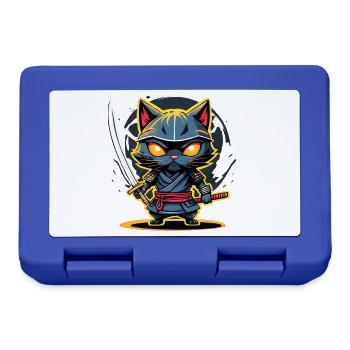 Ninja cat #5 - Lunchbox - royal blue - Front