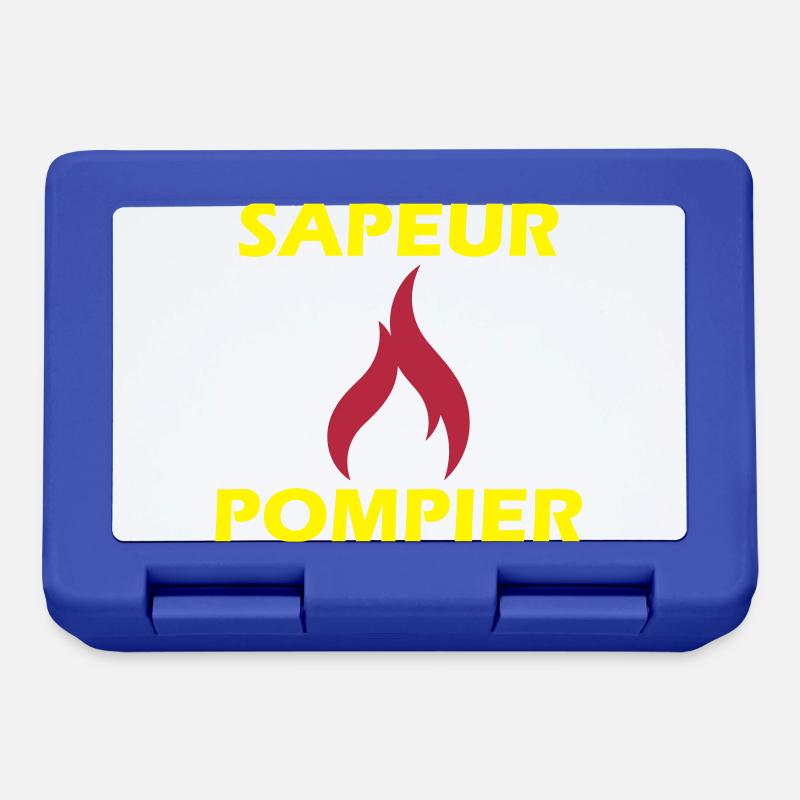 sapeur-pompier - Boîte à goûter - bleu royal