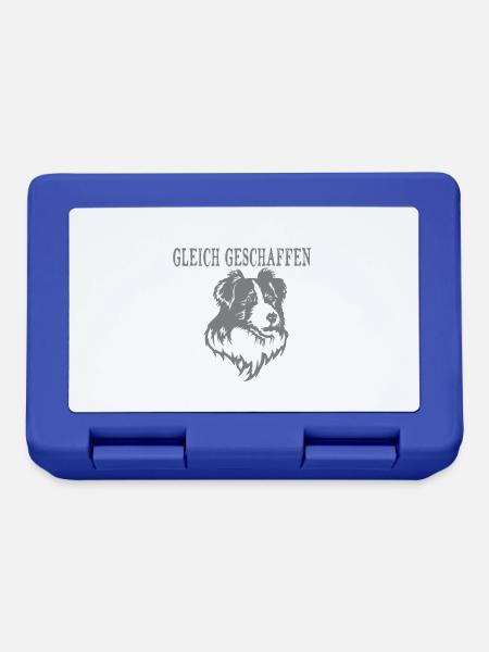 Alle Hunde Border Collie - Brotdose - Royalblau