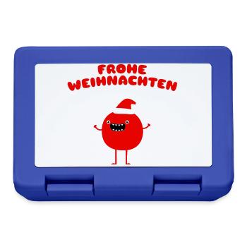 Funny Santa Claus - Frohe Weihnachten - Brotdose - Royalblau - Vorne