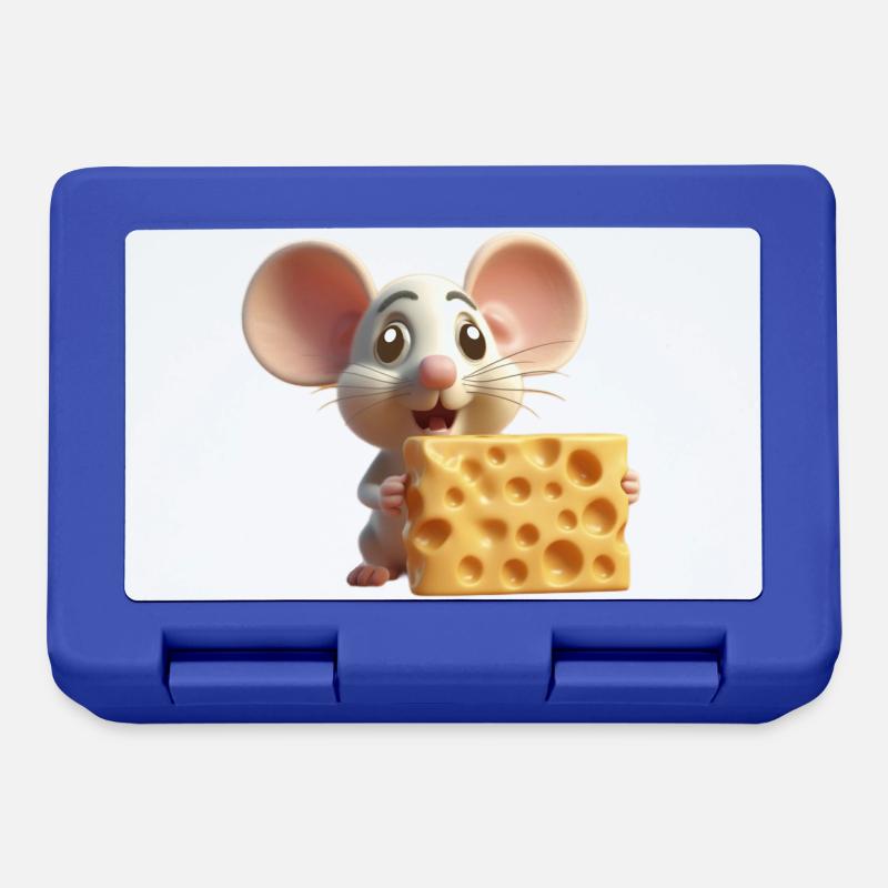 Souris au fromage - Boîte à goûter - bleu royal