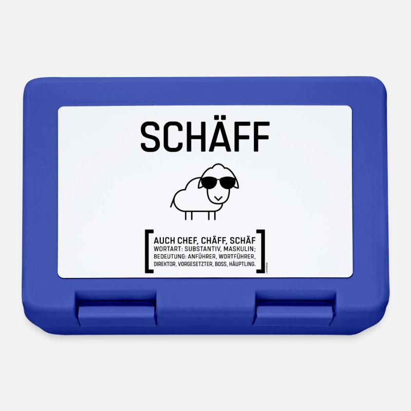 SCHÄFF CHEF CHÄFF BOSS Black Geschenkidee - Brotdose - Royalblau