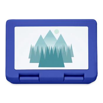Astral mountain landscape in blue tones - Lunchbox - royal blue - Front