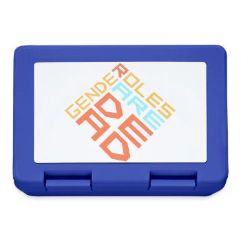 Gender Roles Are Dead Statement Freedom Saying - Lunchbox - royal blue - Front