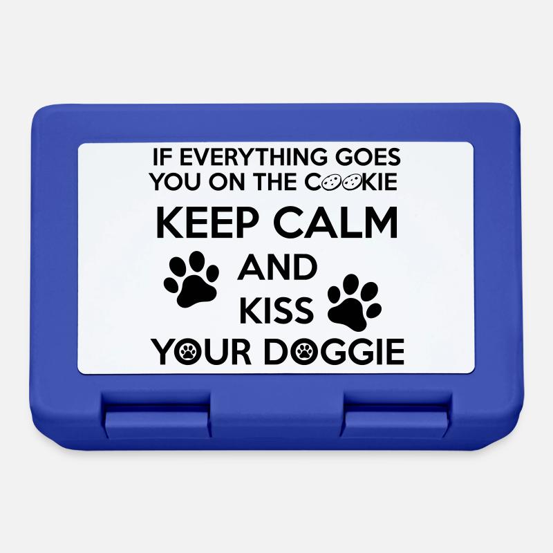 Funny KEEP CALM statement for dog fans - Lunchbox - royal blue