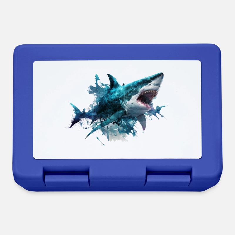 Requin cool - Boîte à goûter - bleu royal