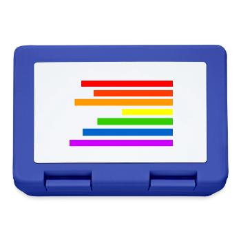 Regenbogen - Brotdose - Royalblau - Vorne