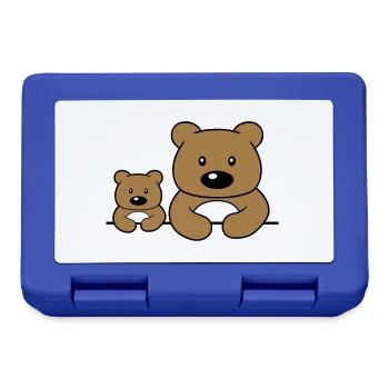 child young baby dad mom family 2 friends team - Lunchbox - royal blue - Front
