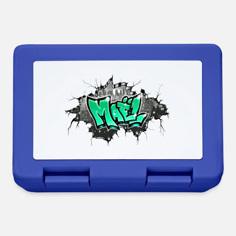 Mael Graffiti Name - Boîte à goûter - bleu royal