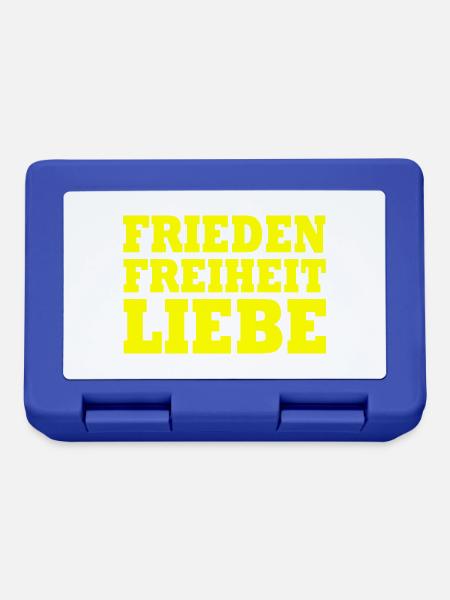 Frieden freiheit liebe - Brotdose - Royalblau