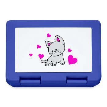 cat love 02 - Brotdose - Royalblau - Vorne