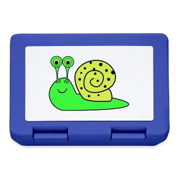 Snail Funny - Lunchbox - royal blue - Front