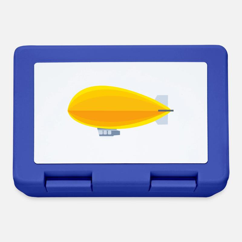 Dirigeable jaune - Boîte à goûter - bleu royal