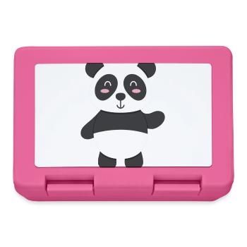 Panda - zum selbst gestalten - Brotdose - Pink - Vorne
