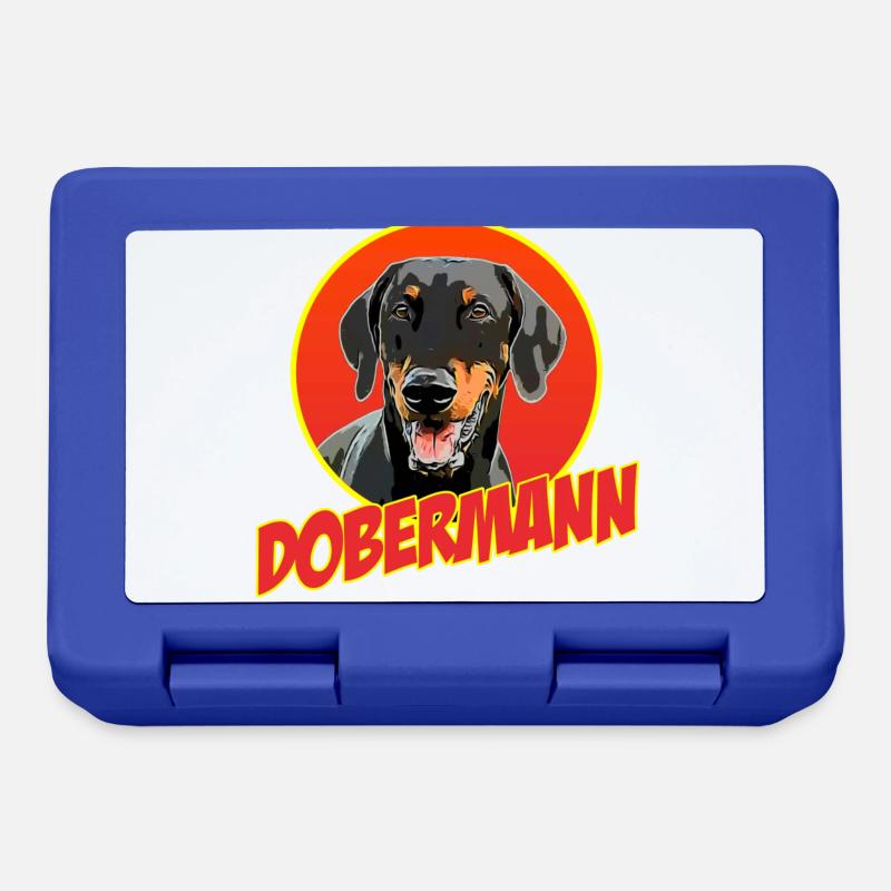 Doberman Pinscher - Boîte à goûter - bleu royal