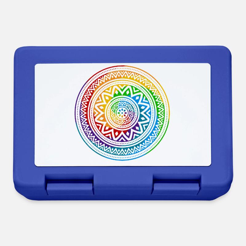 Mandala- Ying Yang - Lunchbox - royal blue