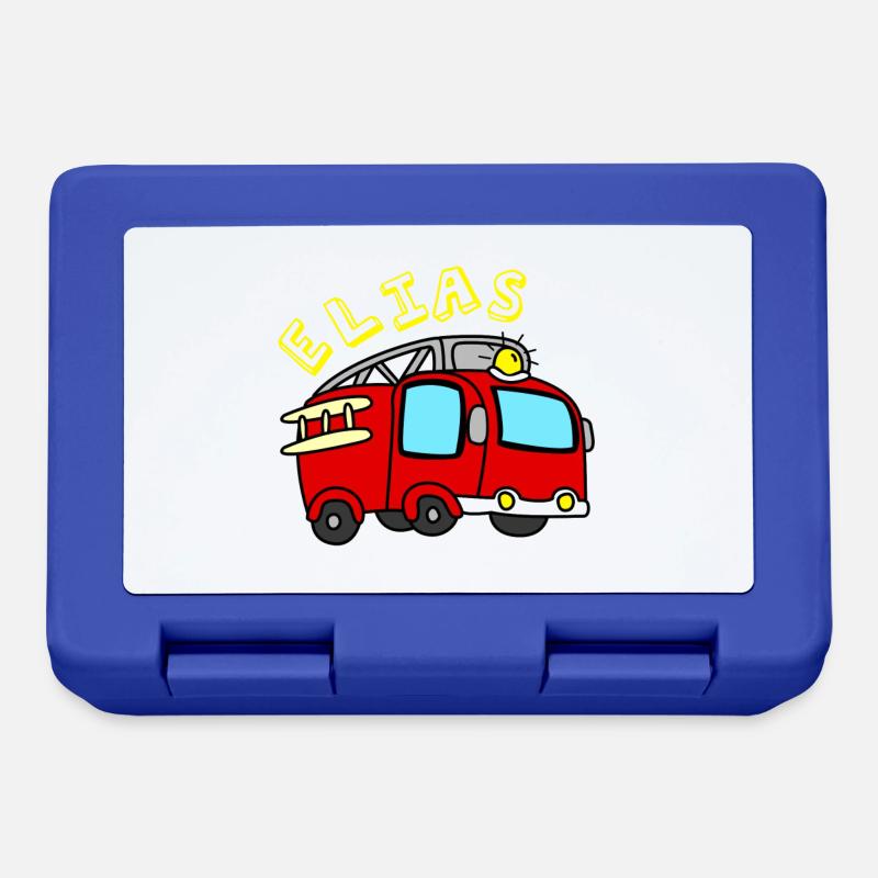 Camion de pompier - Boîte à goûter - bleu royal