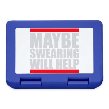 Maybe Swearing Will Help Sarkastisch Spruch Logo - Brotdose - Royalblau - Vorne