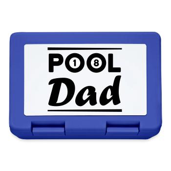 Pool dad (Billardkugeln 1 und 8, Billardqueues) - Brotdose - Royalblau - Vorne