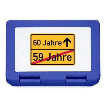 ortsschild_59__jahre__f3 - Brotdose - Royalblau - Vorne
