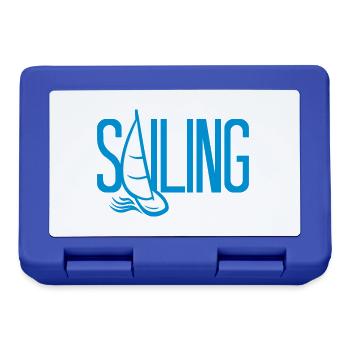 sailing hobby boat sailing ship sailboat sea wa - Lunchbox - royal blue - Front