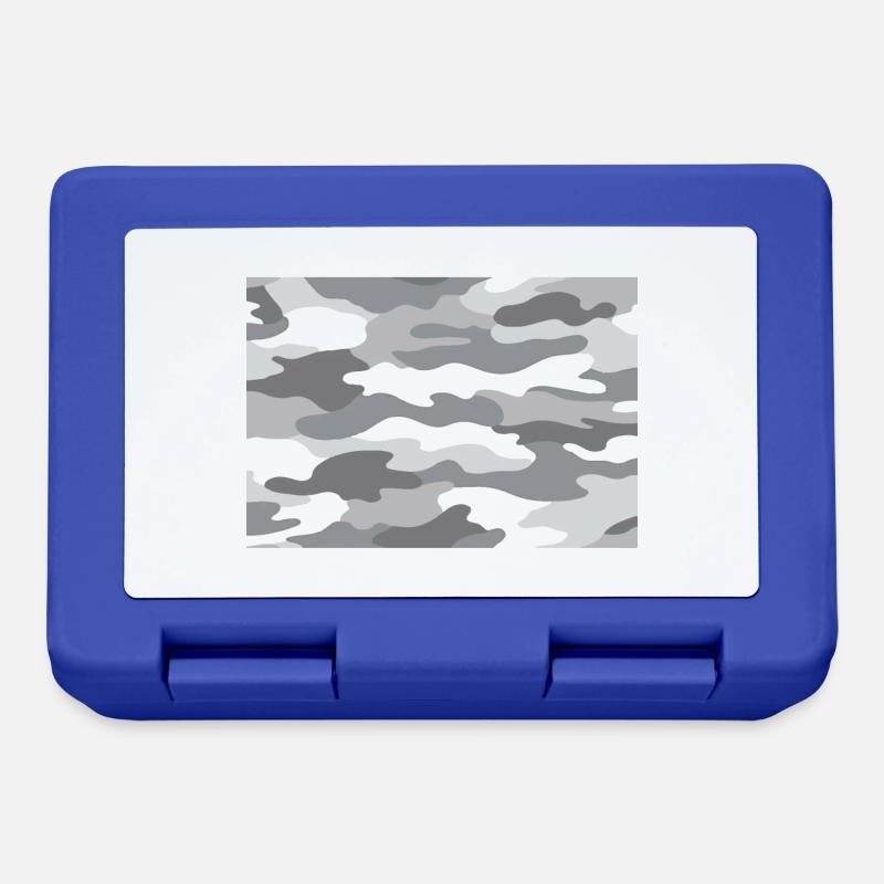 snow camo - Lunchbox - royal blue