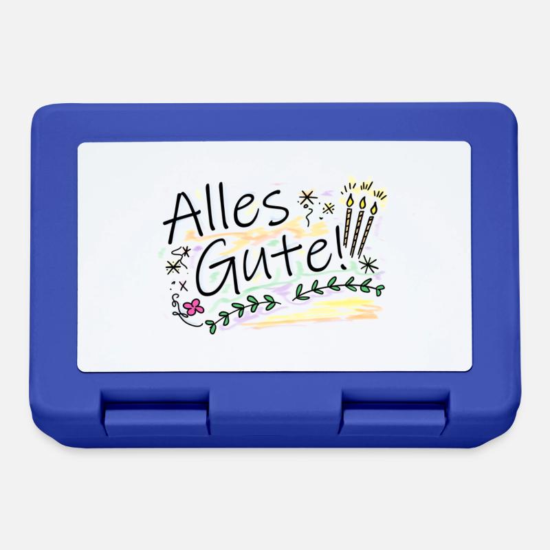 Alles Gute - Brotdose - Royalblau