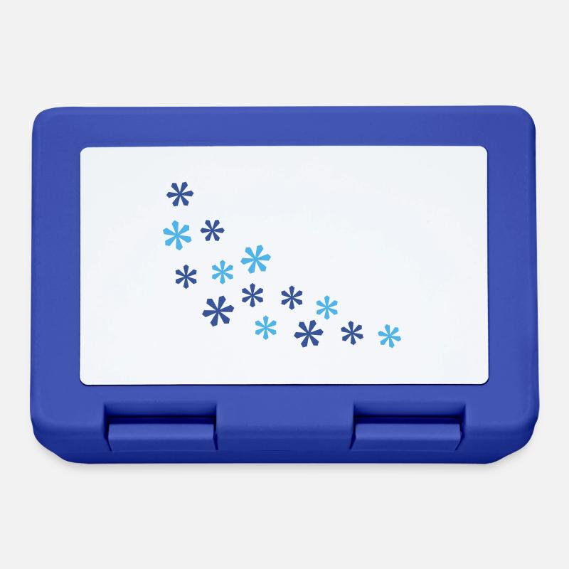 Flocons de neige - Boîte à goûter - bleu royal
