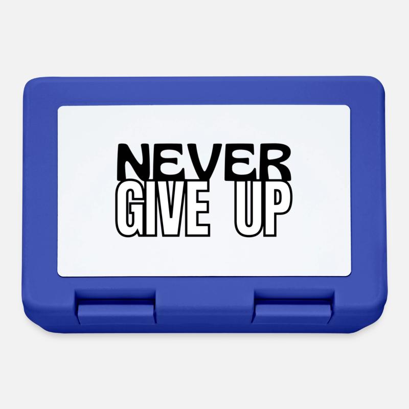 NEVER GIVE UP style - Boîte à goûter - bleu royal