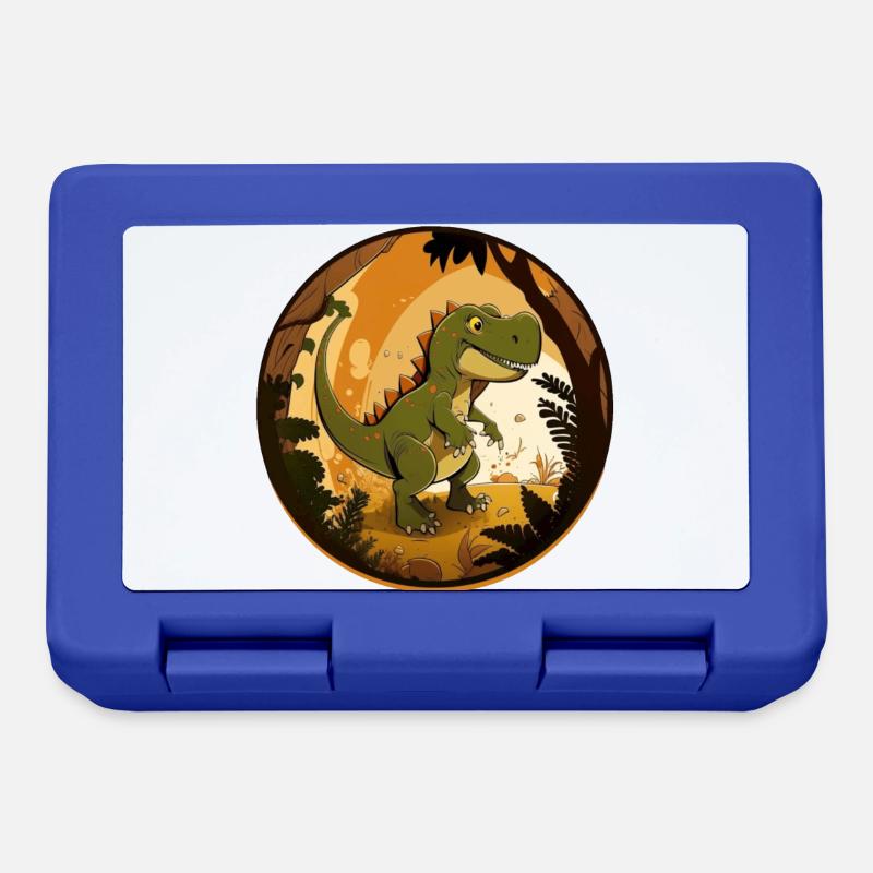 Friendly dinosaur T-Rex - Lunchbox - royal blue