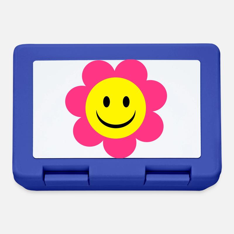Blume - Brotdose - Royalblau