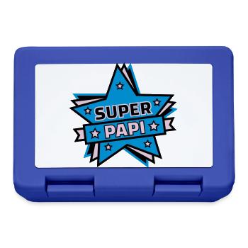 super papi - Boîte à goûter - bleu royal - Devant