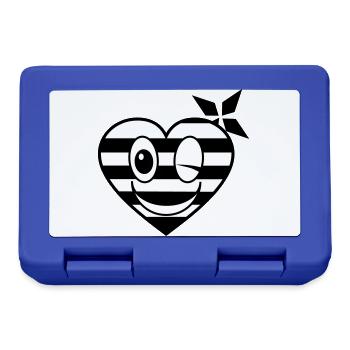 smiley c2b heart breizh bretagne breton - Lunchbox - royal blue - Front