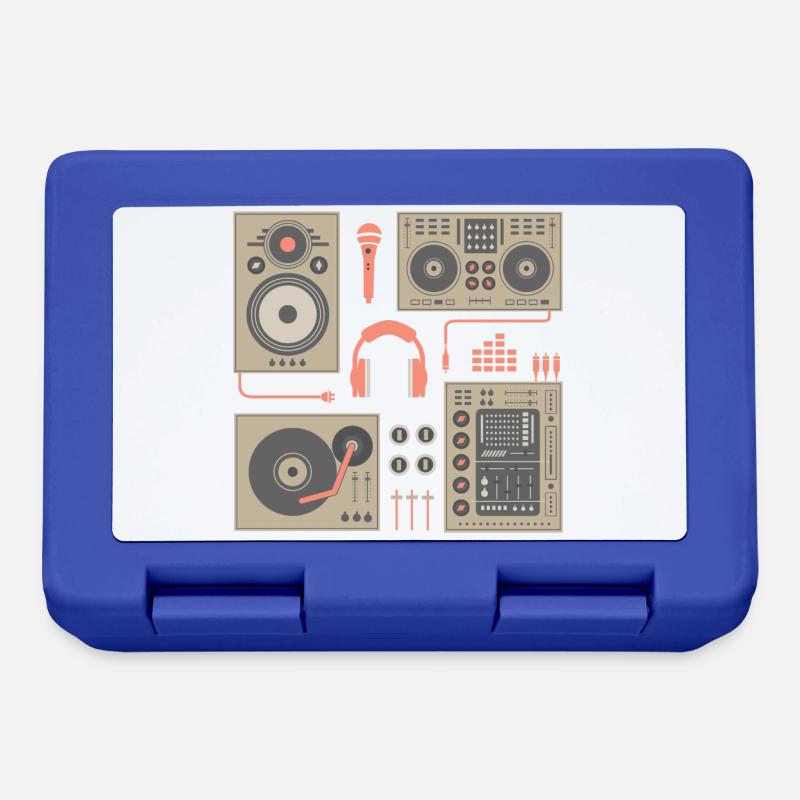 DJ Turntable set - Lunchbox - royal blue