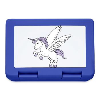 Licorne avec des ailes - Boîte à goûter - bleu royal - Devant