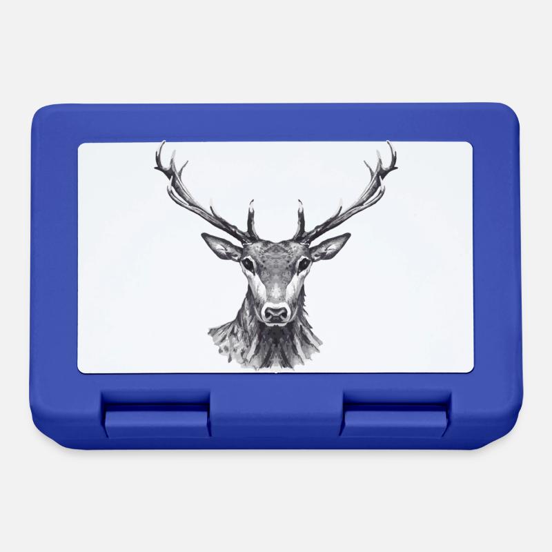 cerf - Boîte à goûter - bleu royal