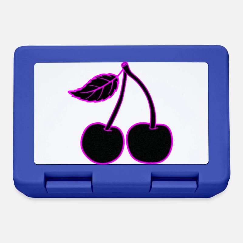 Neon Cherry Pink, subtle or present - Lunchbox - royal blue