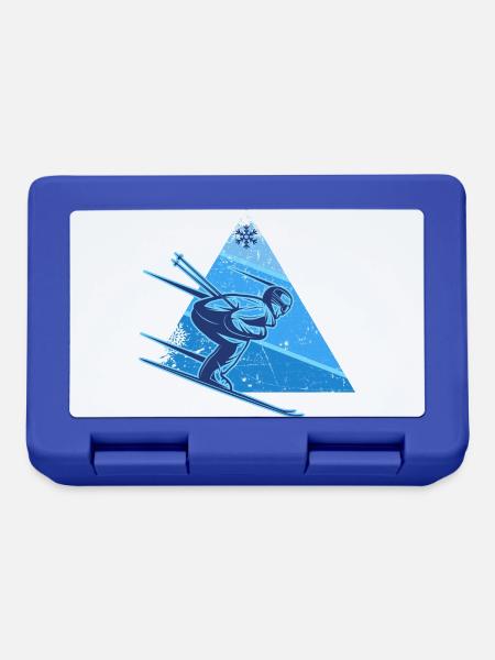 skifahrer alpin "abfahrtsski" carving FIS skiing - Brotdose - Royalblau