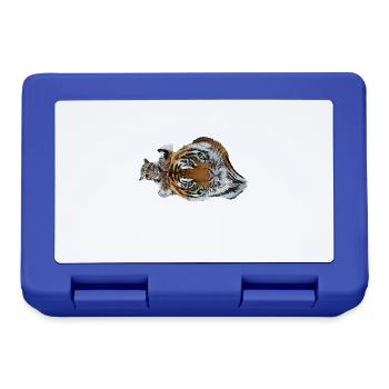 Bengal Tiger and Hazy Tiger - Lunchbox - royal blue - Front