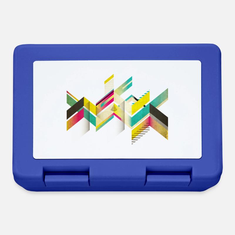 T13M - GEOMETRIC_CLEAN - Boîte à goûter - bleu royal