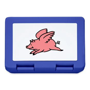 Flying Pig - Lunchbox - royal blue - Front