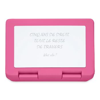 5 ans de droit - Boîte à goûter - rose - Devant