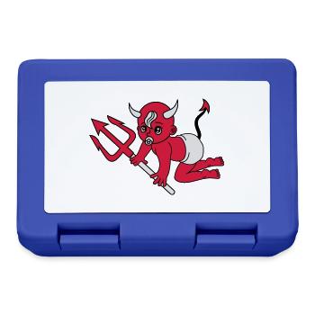 evil devil demon hell devil satan crawling pacifie - Lunchbox - royal blue - Front