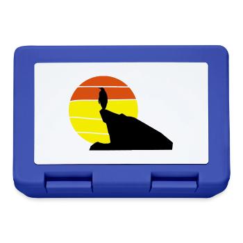 pinguin_sonnenuntergang - Brotdose - Royalblau - Vorne