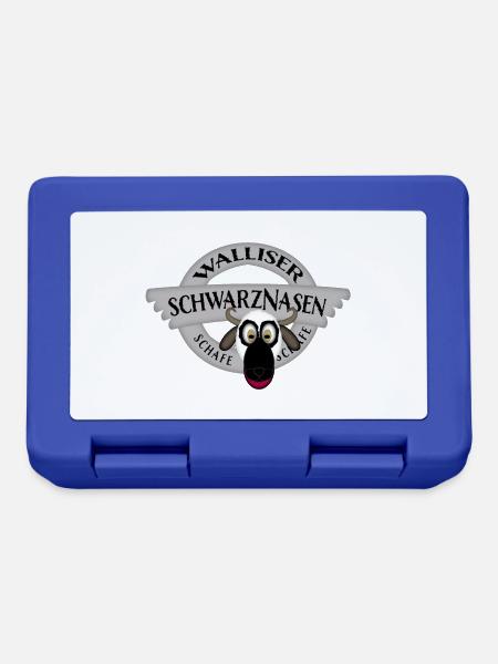 walliser schwarznasenschafe logo - Brotdose - Royalblau
