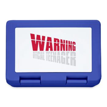 warning official teenage quote - Lunchbox - royal blue - Front