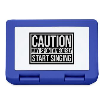 may spontaneously start singing - Brotdose - Royalblau - Vorne