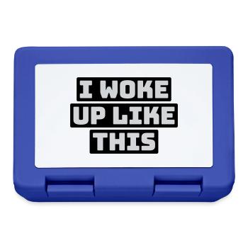 woke up like this - Lunchbox - royal blue - Front