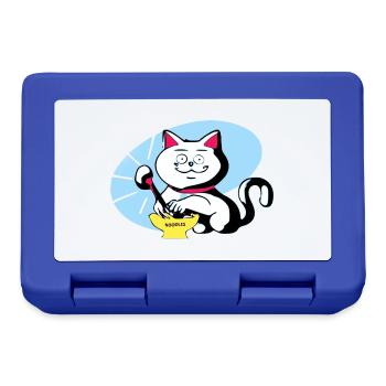 Chat et ramen - Boîte à goûter - bleu royal - Devant